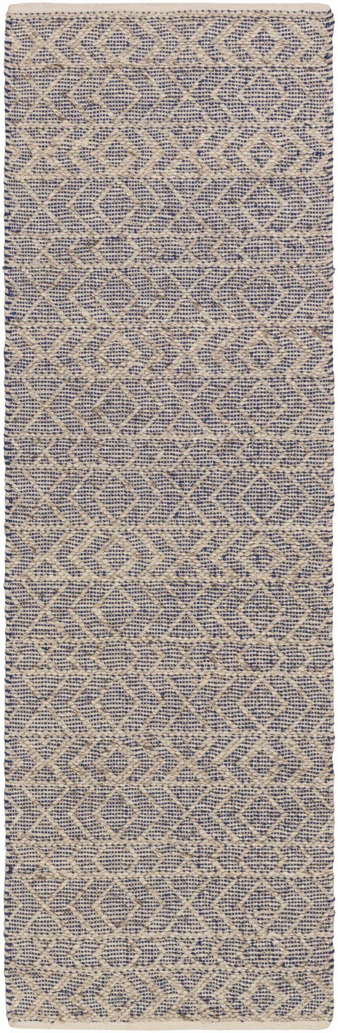 Ironia Bohemian Gray And Blue Hand Woven Wool Area Rug - The Rug Decor