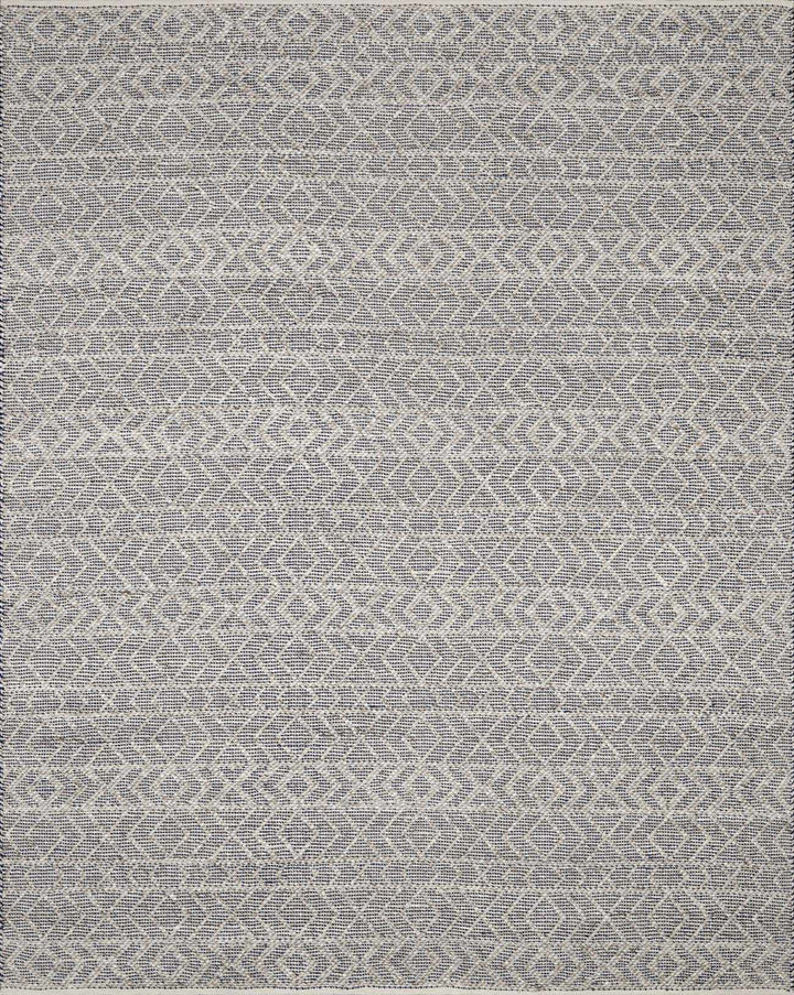 Ironia Bohemian Gray And Blue Hand Woven Wool Area Rug - The Rug Decor