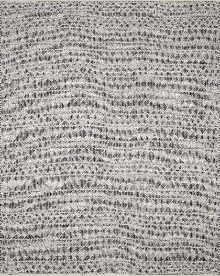 Ironia Bohemian Gray And Blue Hand Woven Wool Area Rug - The Rug Decor