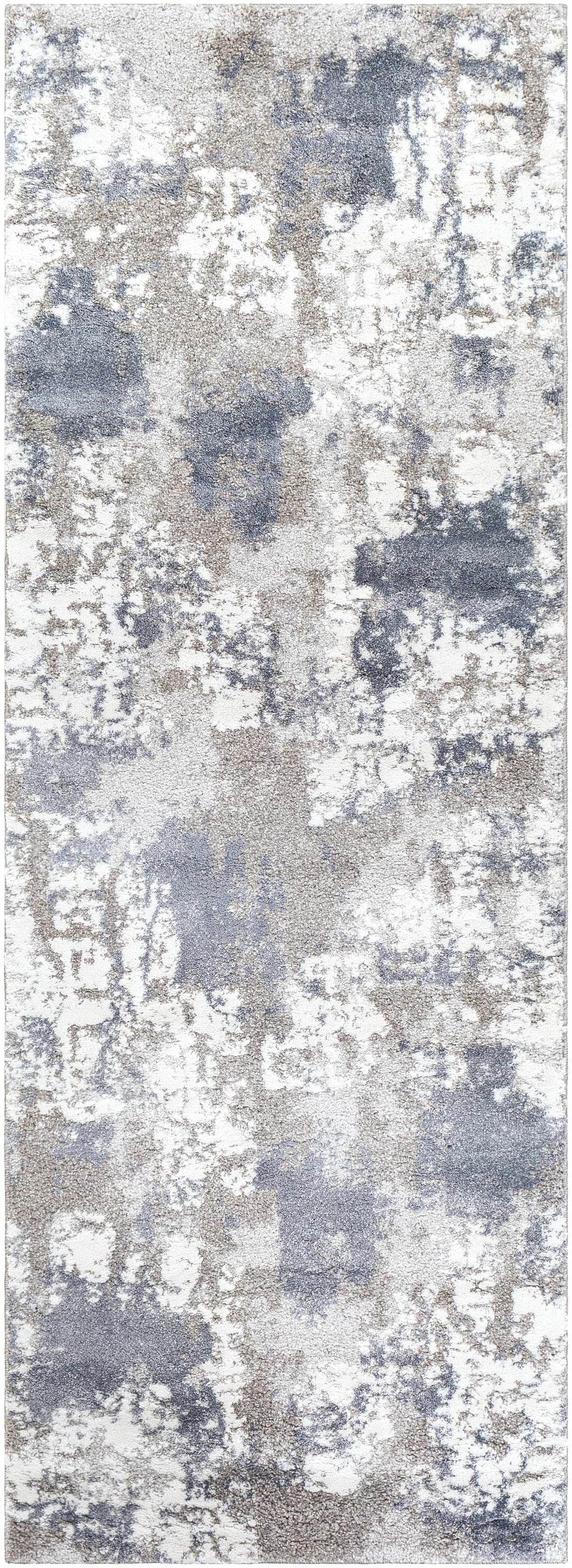 Iroquois Contemporary Abstract Gray And Ivory Area Rug