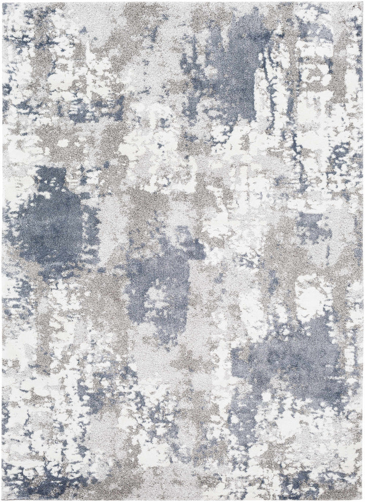 Iroquois Contemporary Abstract Gray And Ivory Area Rug