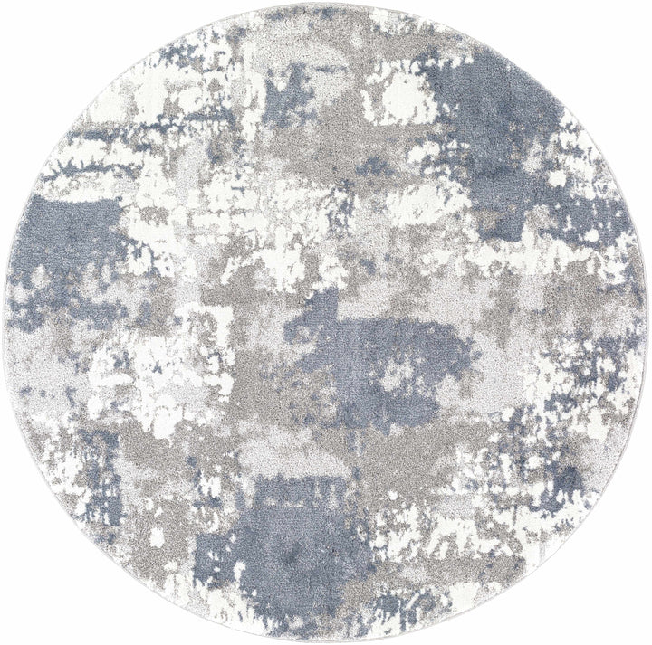 Iroquois Contemporary Abstract Gray And Ivory Area Rug