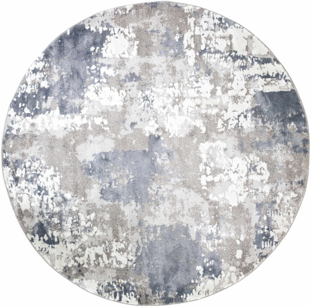 Iroquois Contemporary Abstract Gray And Ivory Area Rug