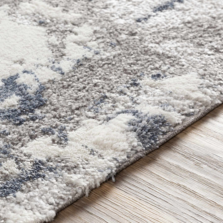 Iroquois Contemporary Abstract Gray And Ivory Area Rug