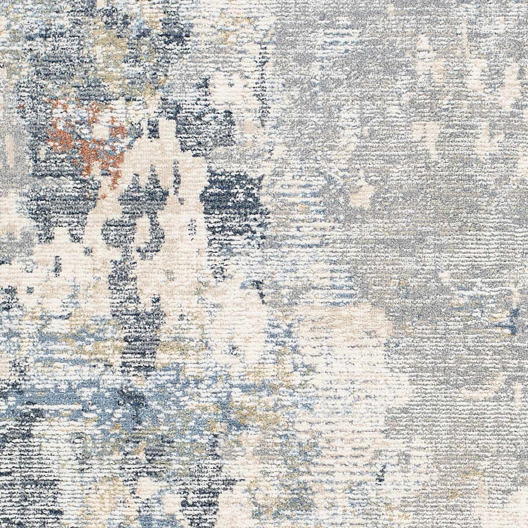Iryna Contemporary Abstract Gray and Blue Area Rug - The Rug Decor