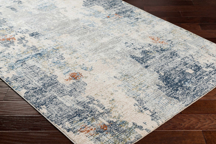 Iryna Contemporary Abstract Gray and Blue Area Rug - The Rug Decor