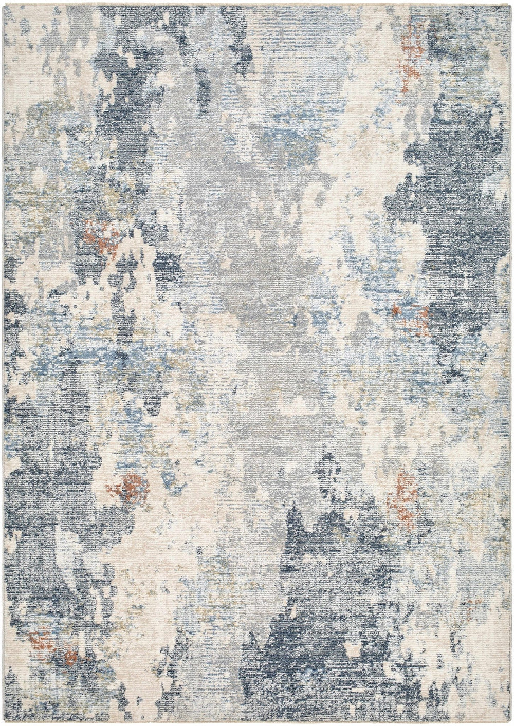 Iryna Contemporary Abstract Gray and Blue Area Rug - The Rug Decor