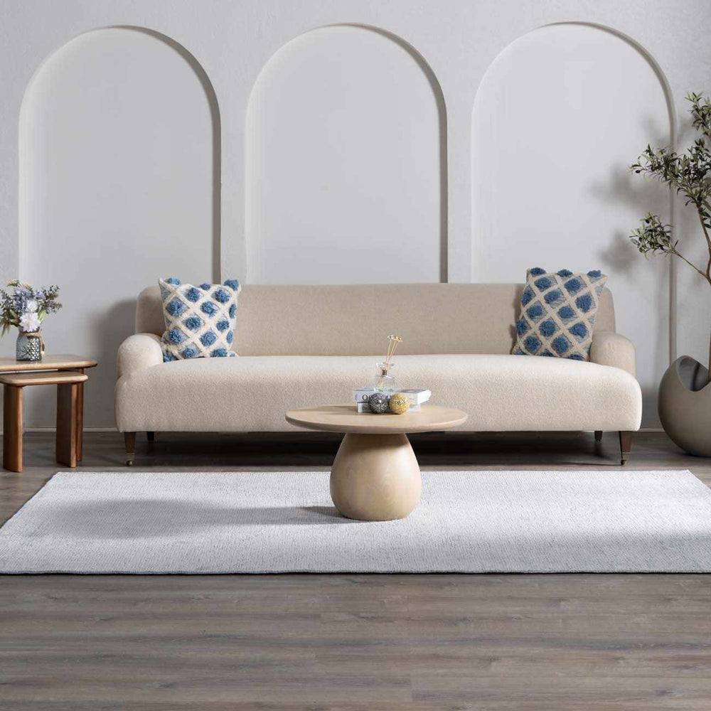 Isako Blue & Gray Modern Solid Design Washable Rug - The Rug Decor