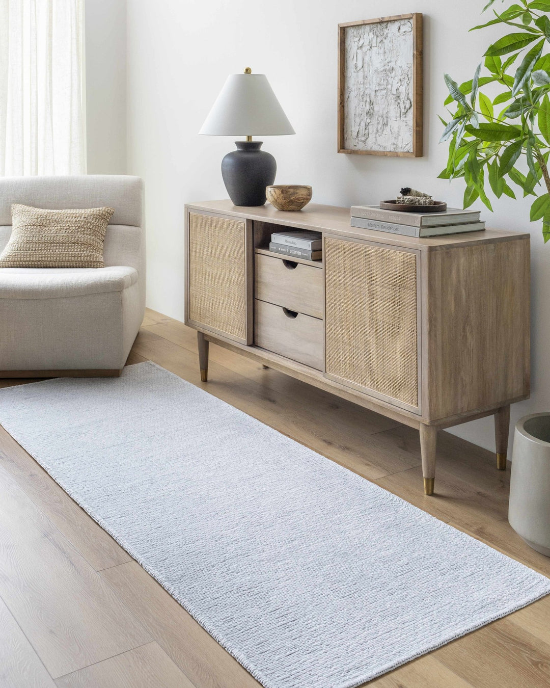 Isako Modern Solid Design Silver Washable Rug - The Rug Decor