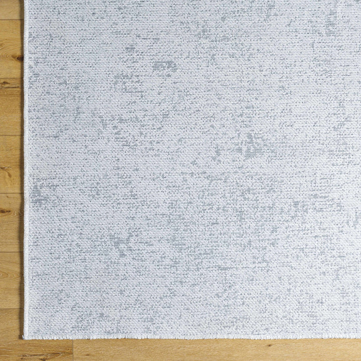 Isako Modern Solid Design Silver Washable Rug - The Rug Decor