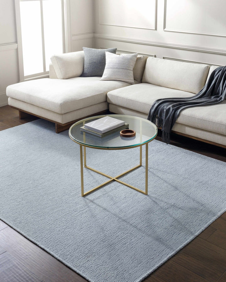 Isako Modern Solid Design Silver Washable Rug - The Rug Decor