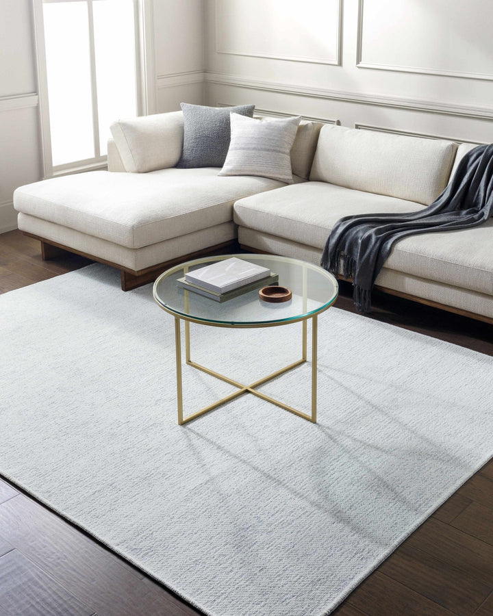 Isako Modern Solid Design White Washable Area Rug - The Rug Decor