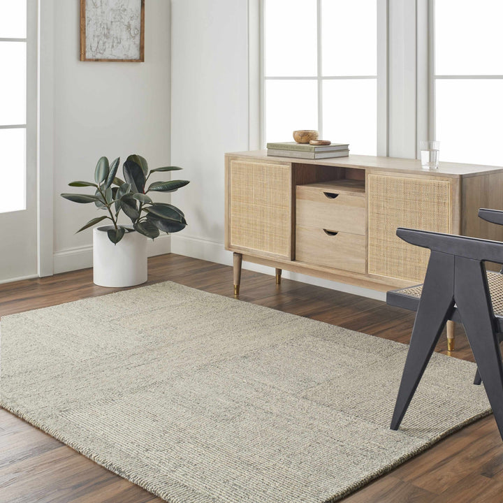Isamu Beige Contemporary Geometrical Design Area Rug - The Rug Decor