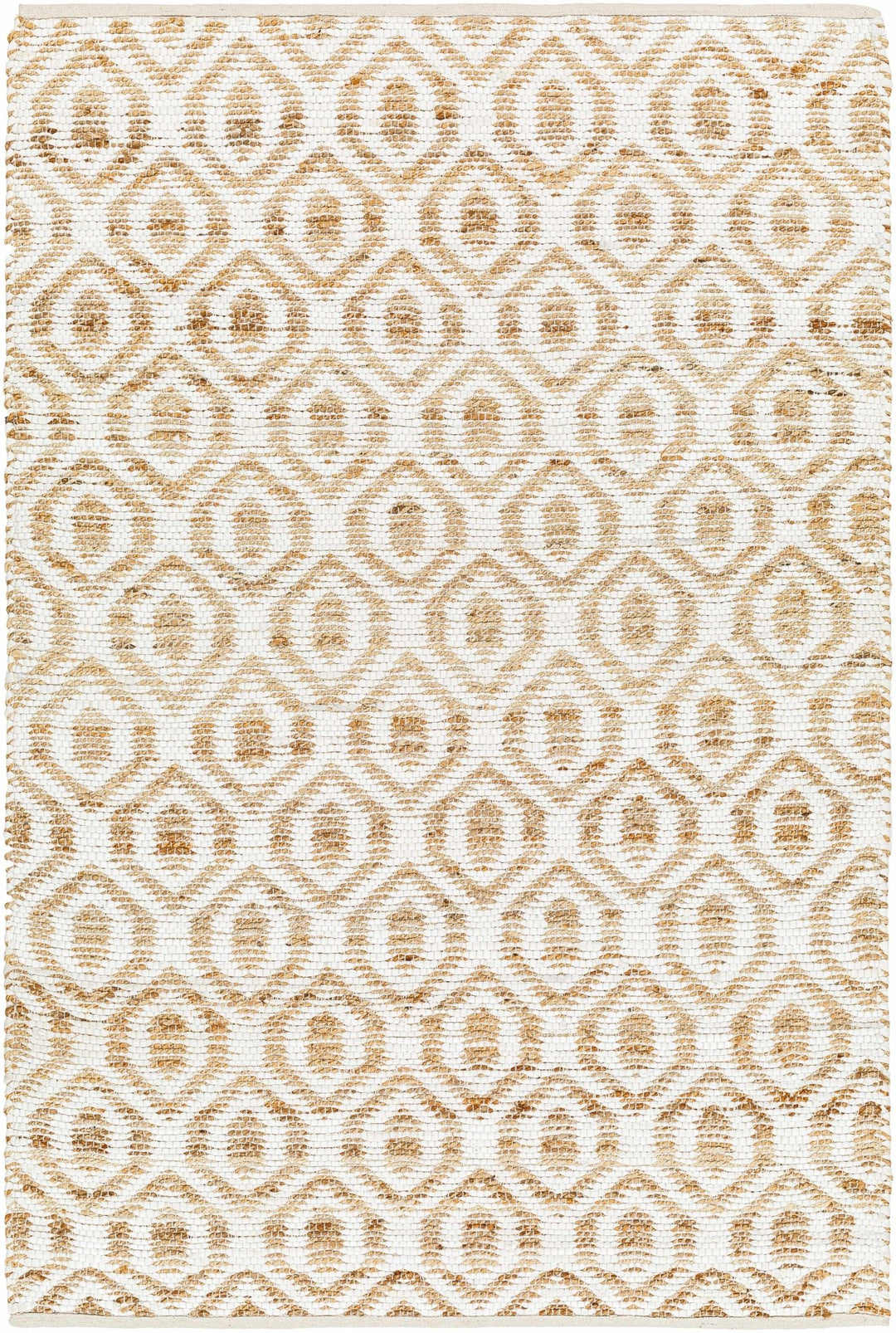 Isaye Contemporary Geometrical Beige And Ivory Rug - The Rug Decor
