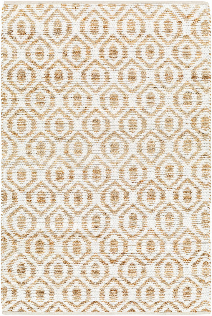 Isaye Contemporary Geometrical Beige And Ivory Rug - The Rug Decor