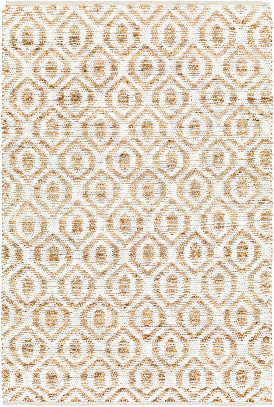Isaye Contemporary Geometrical Beige And Ivory Rug - The Rug Decor