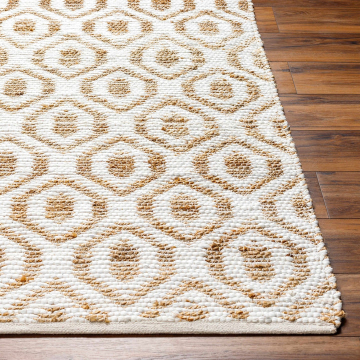 Isaye Contemporary Geometrical Beige And Ivory Rug - The Rug Decor