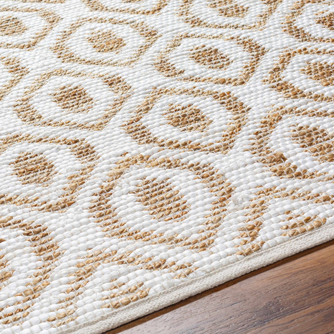 Isaye Contemporary Geometrical Beige And Ivory Rug - The Rug Decor