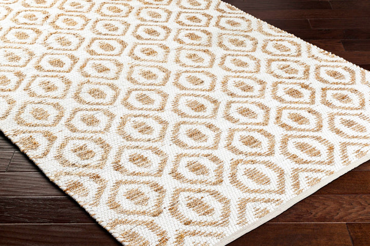 Isaye Contemporary Geometrical Beige And Ivory Rug - The Rug Decor
