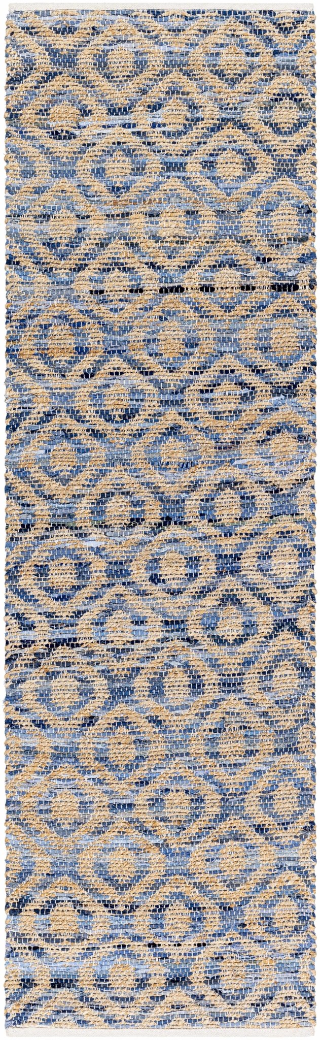 Isaye Contemporary Style Blue Hand Woven Jute Rug - The Rug Decor
