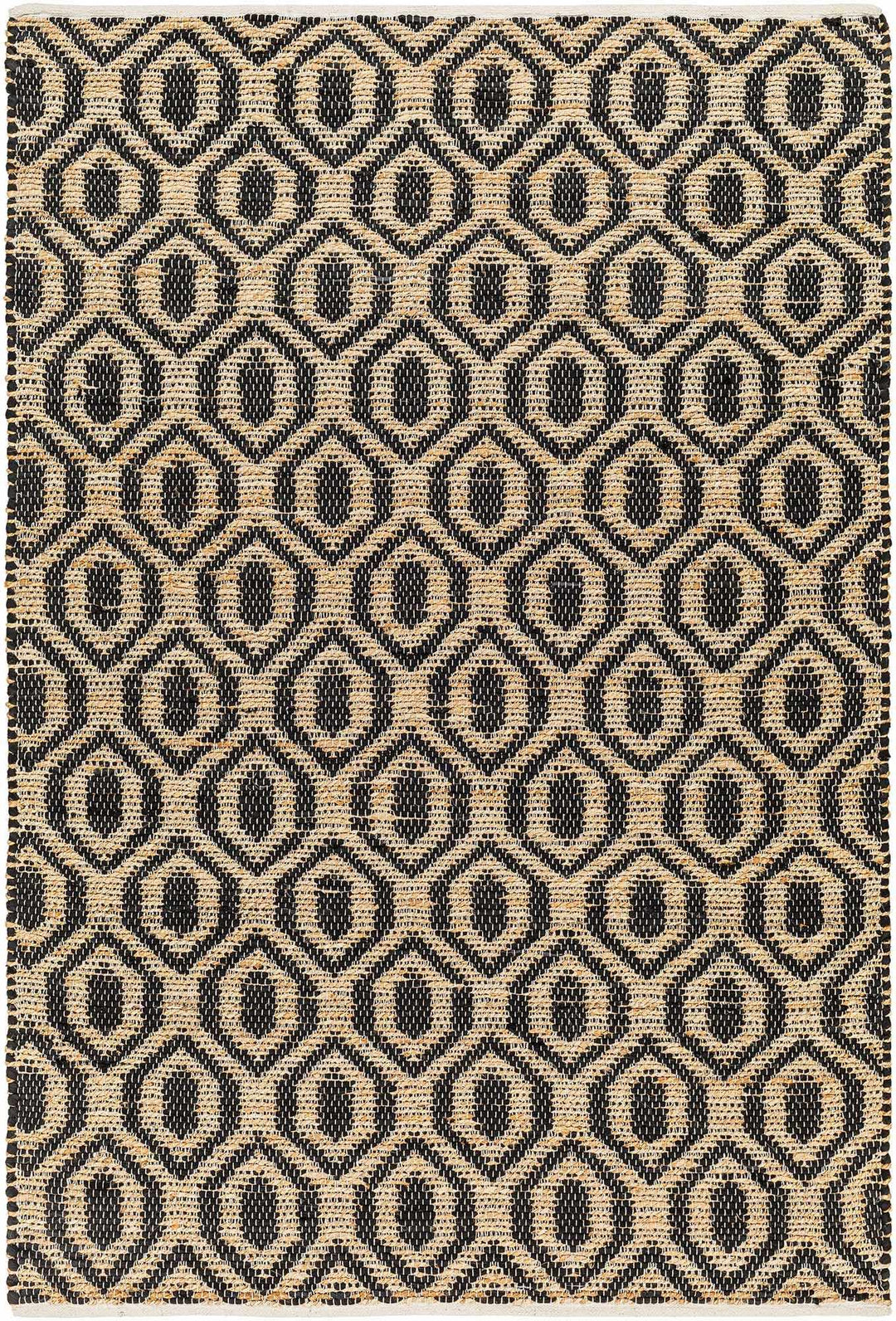 Isaye Contemporary Tan And Charcoal Rug - The Rug Decor