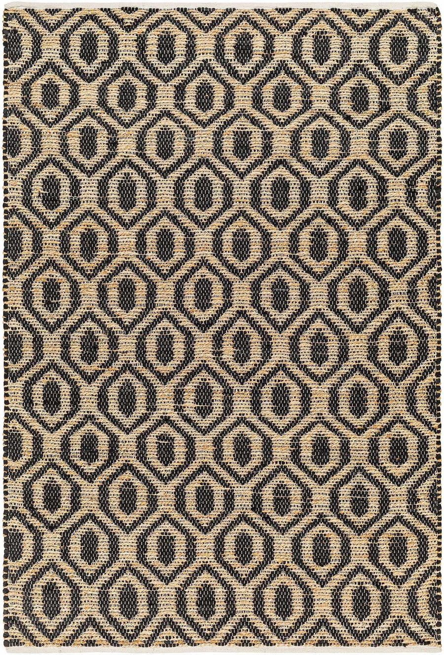 Isaye Contemporary Tan And Charcoal Rug - The Rug Decor