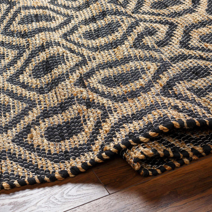 Isaye Contemporary Tan And Charcoal Rug - The Rug Decor