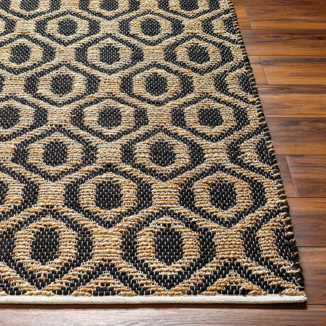 Isaye Contemporary Tan And Charcoal Rug - The Rug Decor