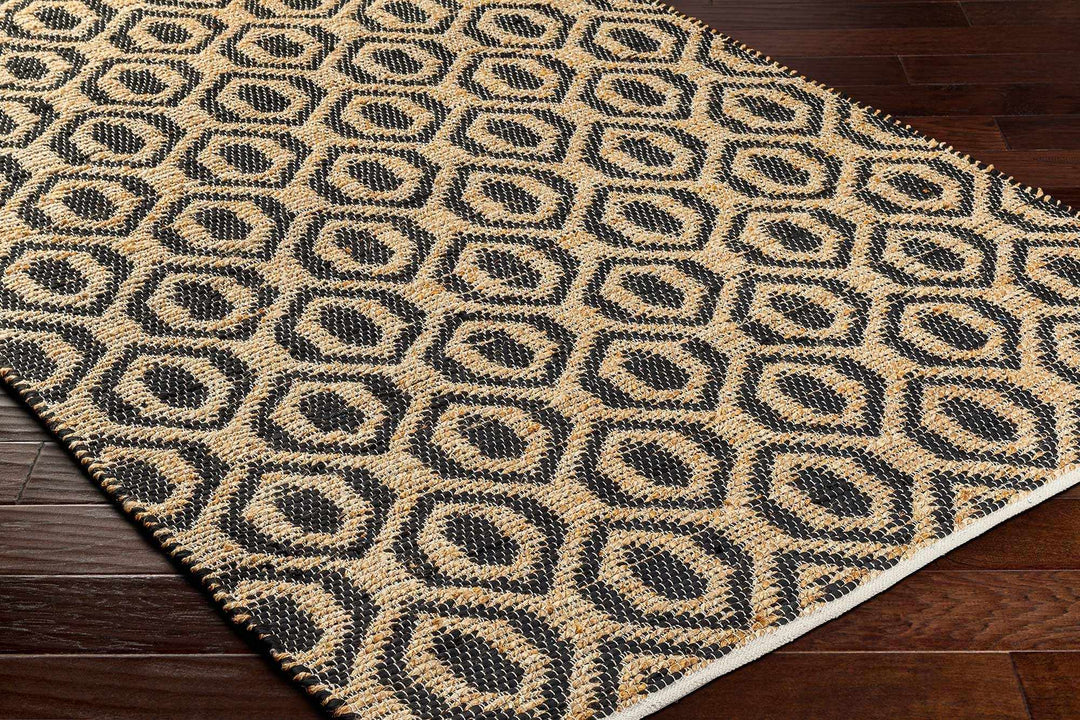 Isaye Contemporary Tan And Charcoal Rug - The Rug Decor