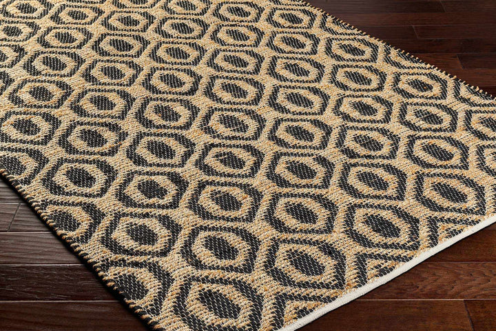 Isaye Contemporary Tan And Charcoal Rug - The Rug Decor