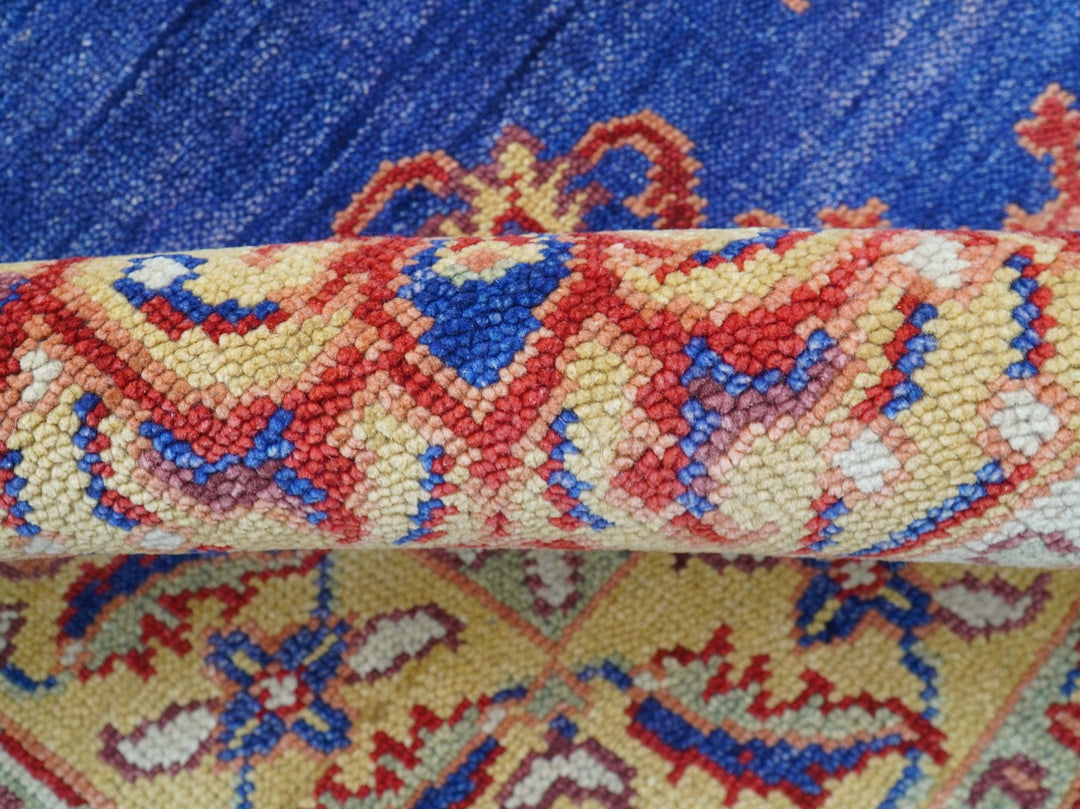 Isfahan Custom Made Traditional Blue And Beige Hand Knotted Wool Rug - The Rug Decor