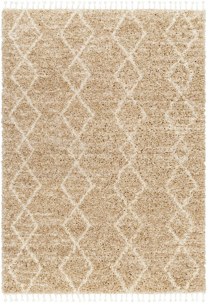Ishan Contemporary Geometrical Beige And Ivory Area Rug - The Rug Decor