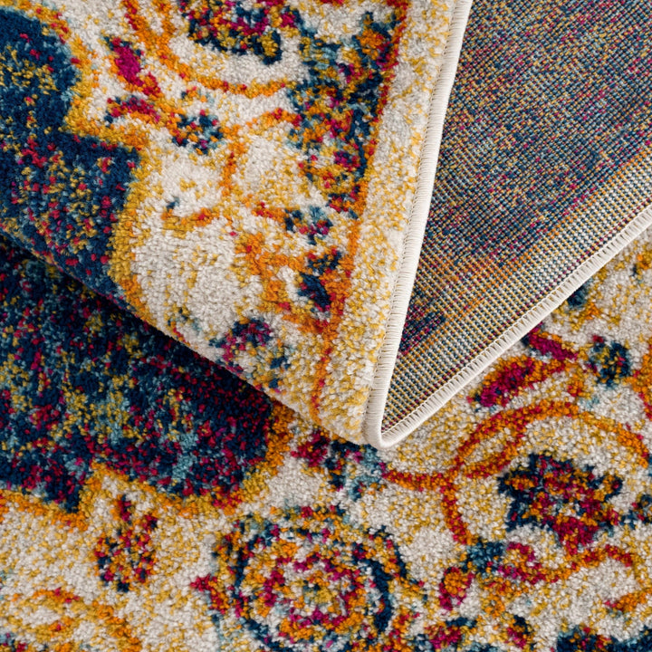 Istanbul Traditional Blue And Ivory Area Rug - The Rug Decor