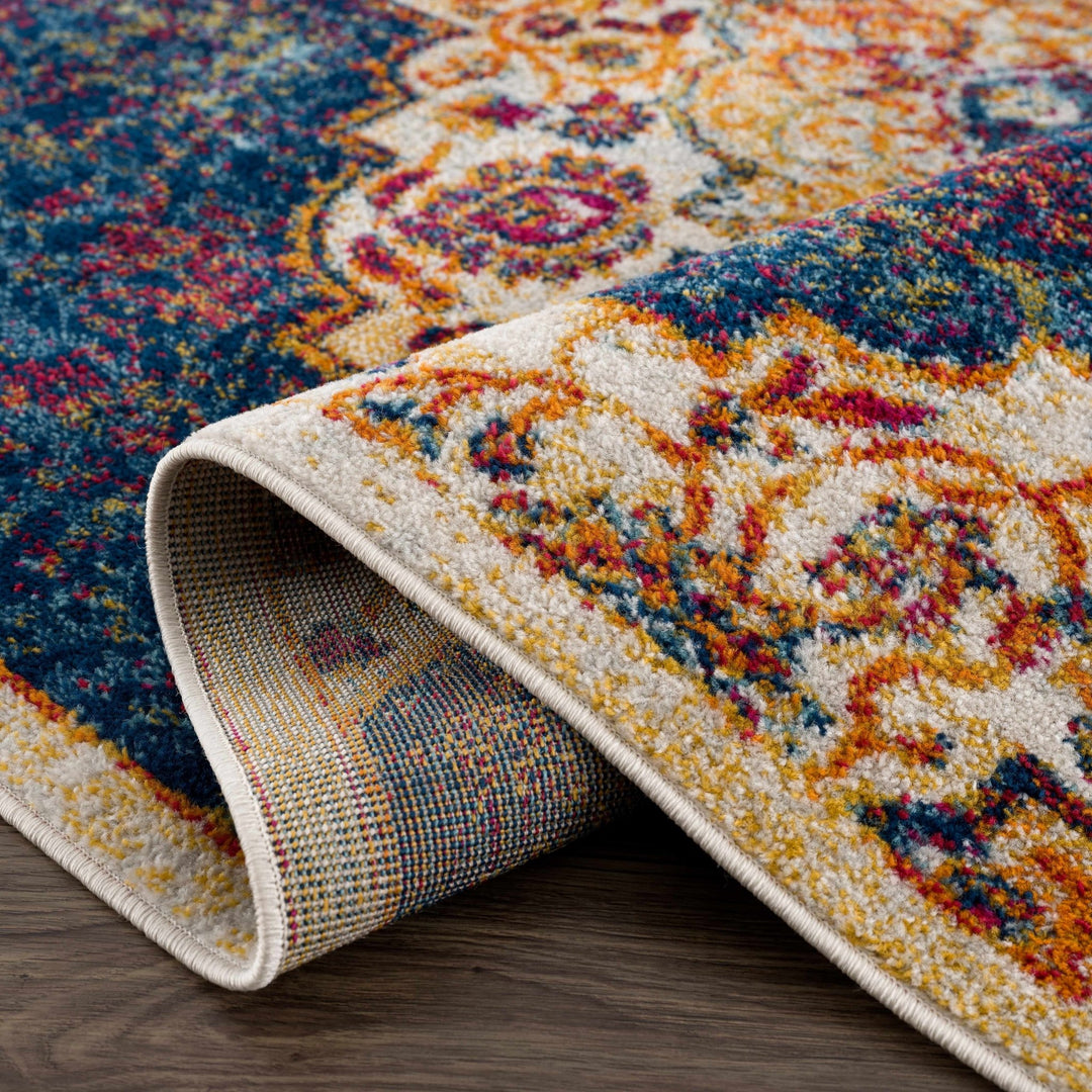 Istanbul Traditional Blue And Ivory Area Rug - The Rug Decor