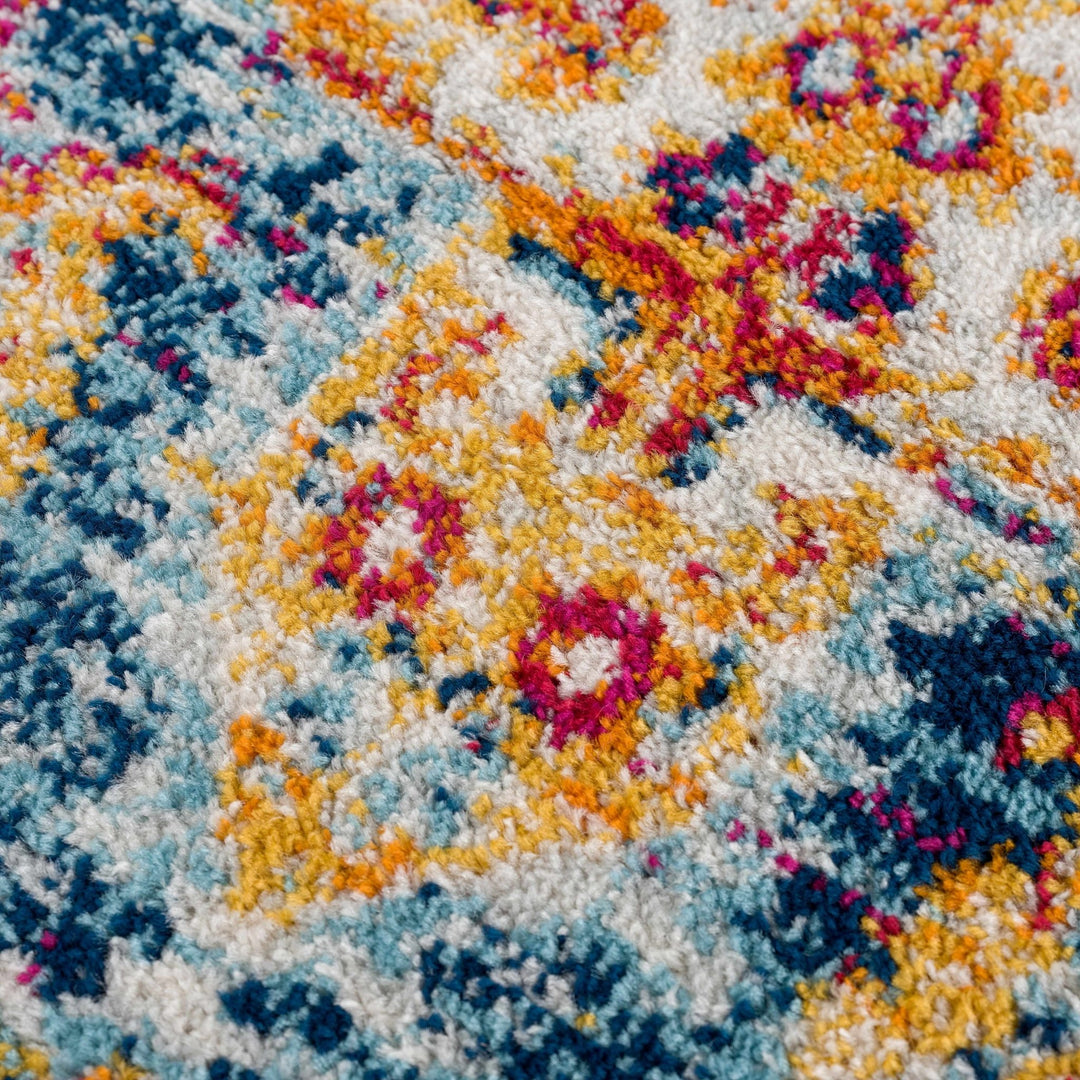Istanbul Traditional Style Blue And Gold Area Rug - The Rug Decor
