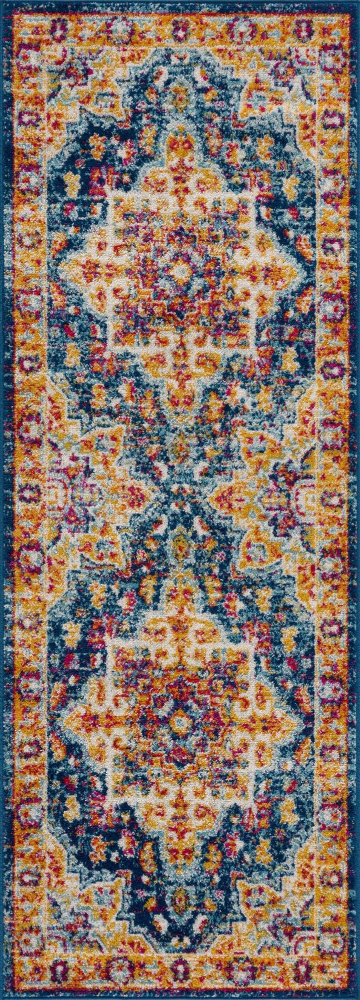 Istanbul Traditional Style Blue And Gold Area Rug - The Rug Decor