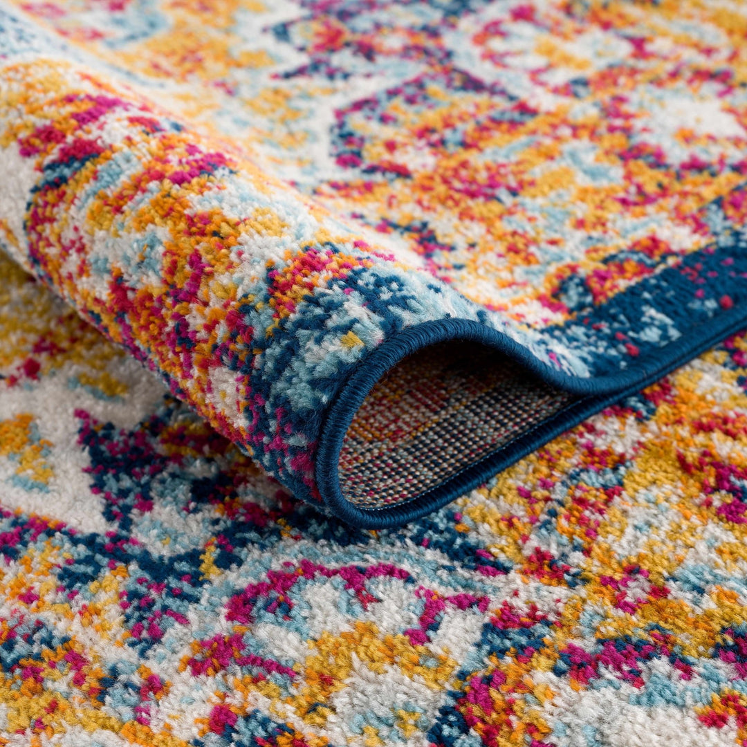 Istanbul Traditional Style Blue And Gold Area Rug - The Rug Decor