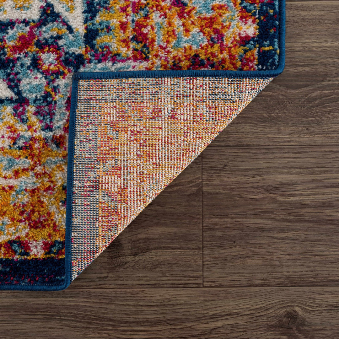 Istanbul Traditional Style Blue And Gold Area Rug - The Rug Decor