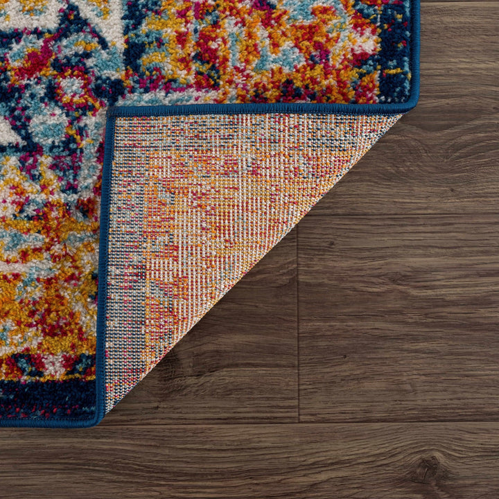 Istanbul Traditional Style Blue And Gold Area Rug - The Rug Decor