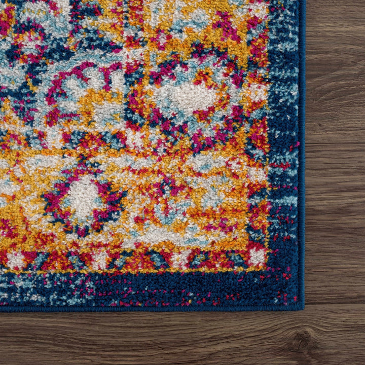 Istanbul Traditional Style Blue And Gold Area Rug - The Rug Decor