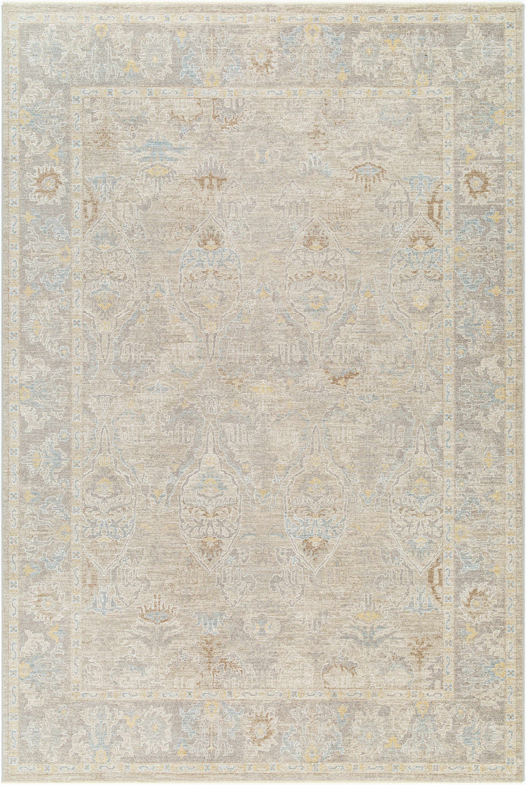 Istas Traditional Style Beige And Gray Area Rug
