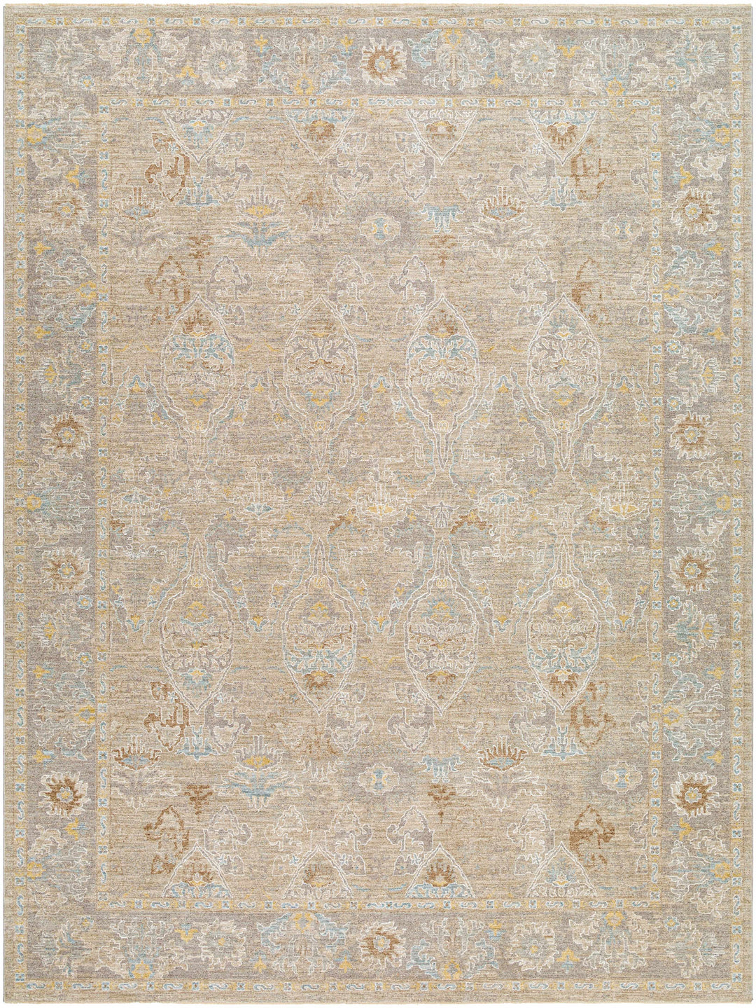 Istas Traditional Style Beige And Gray Area Rug