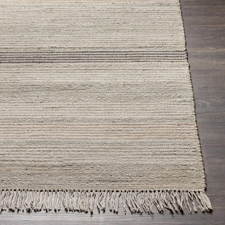 Ivana Modern Stripes Beige And Charcoal Area Rug