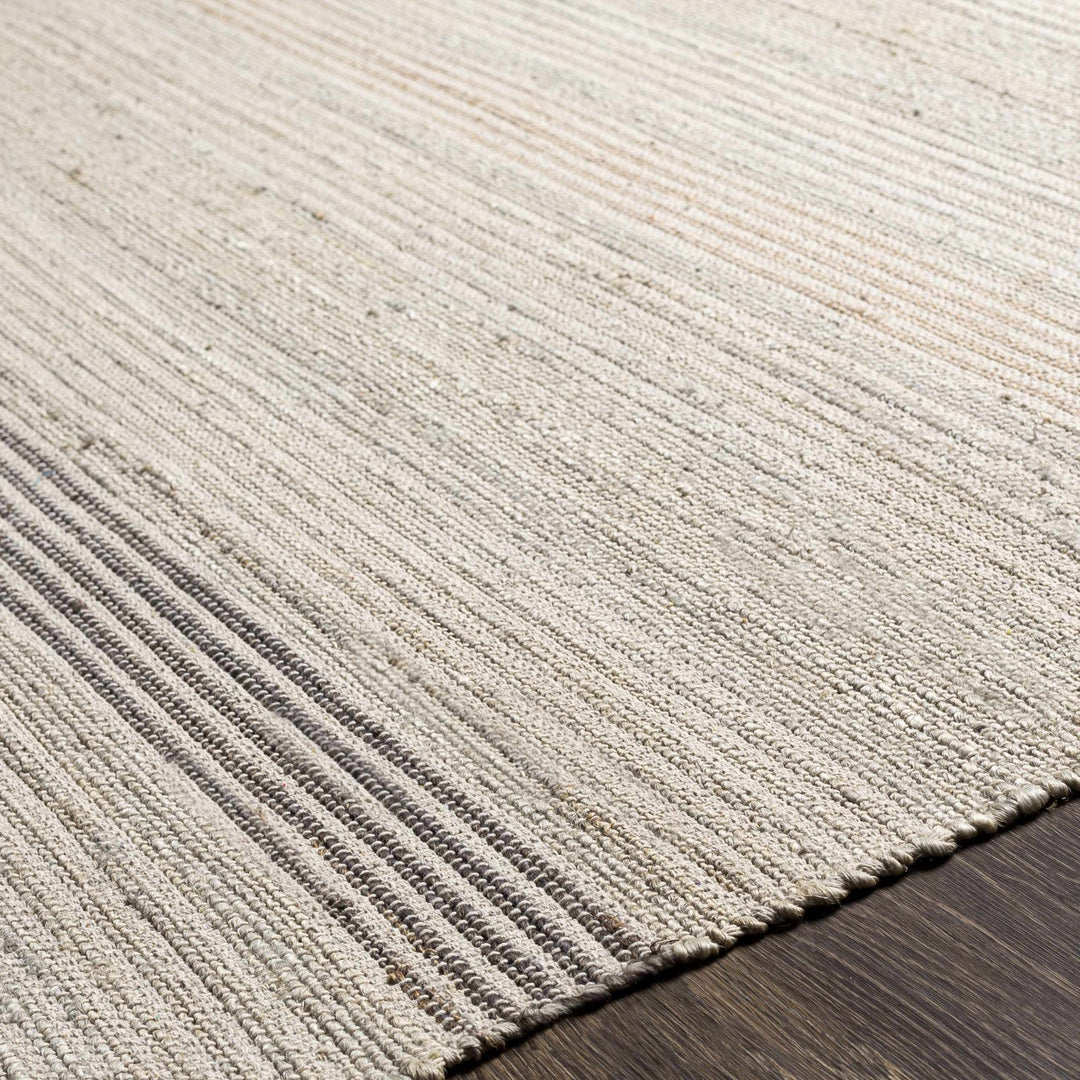 Ivana Modern Stripes Beige And Charcoal Area Rug - The Rug Decor