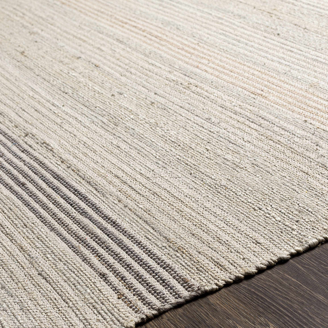 Ivana Modern Stripes Beige And Charcoal Area Rug