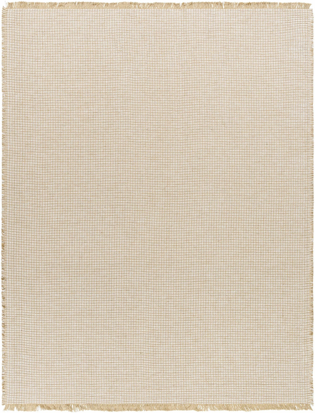Ivory and Beige Modern Geometrical Texture Multi Size Jute Area Rug - The Rug Decor