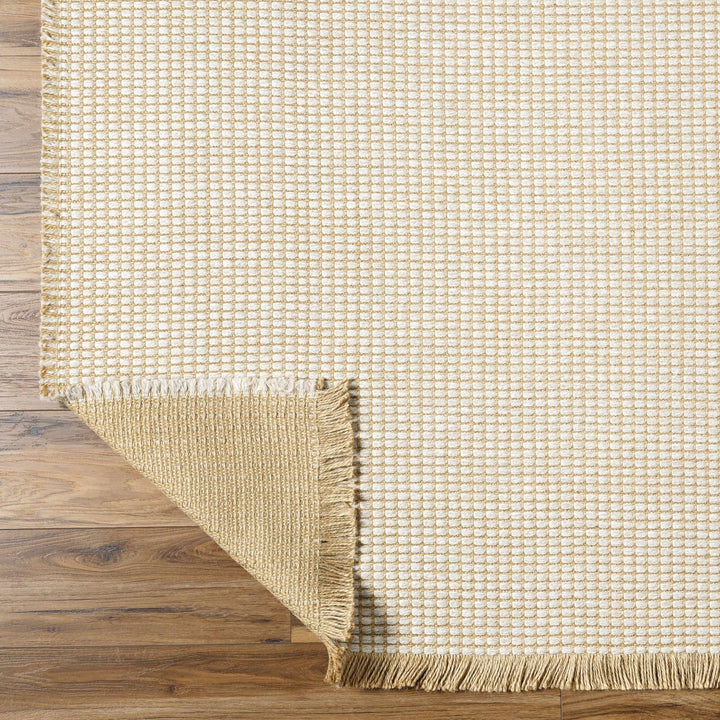 Ivory and Beige Modern Geometrical Texture Multi Size Jute Area Rug - The Rug Decor