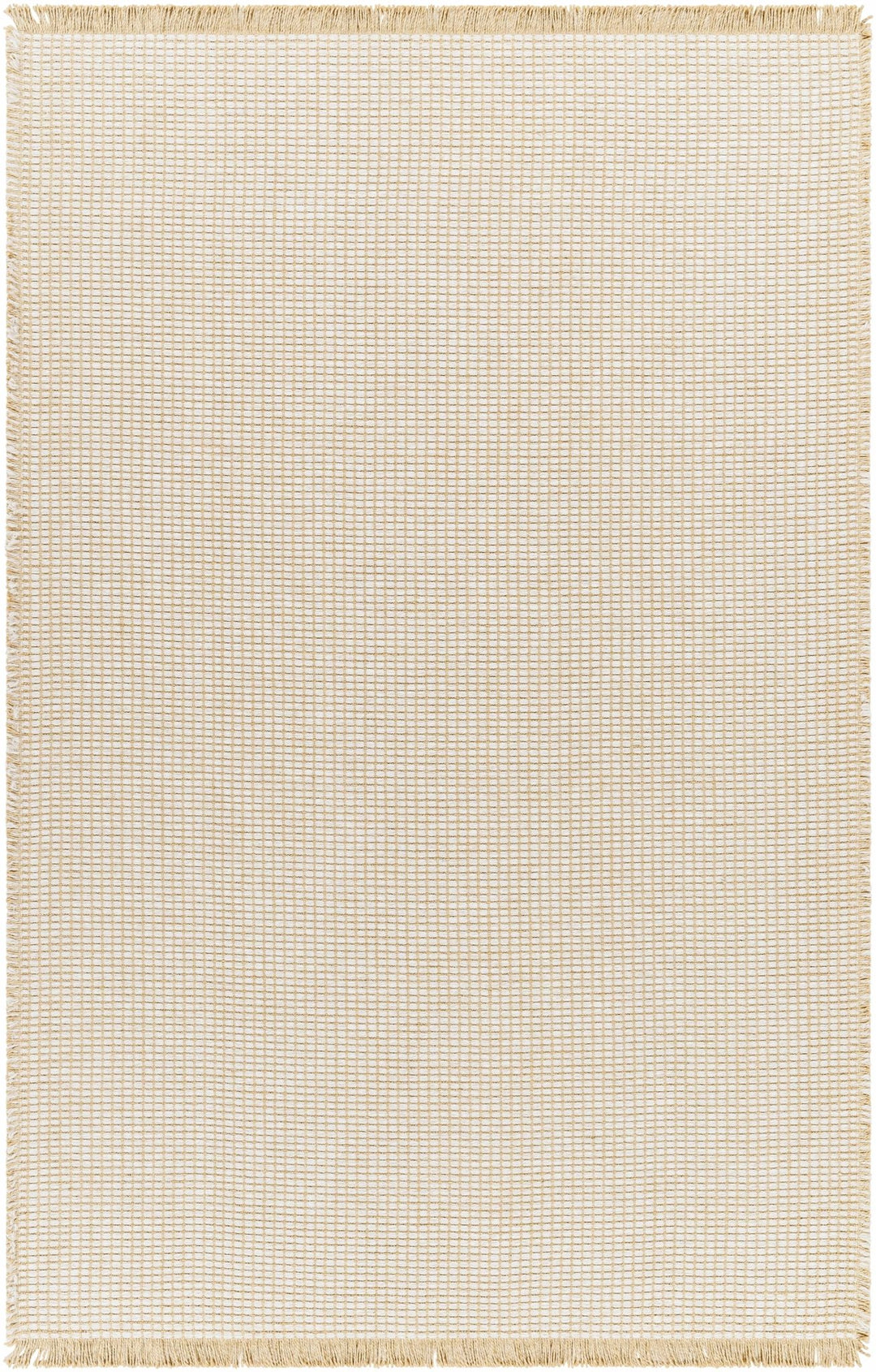 Ivory and Beige Modern Geometrical Texture Multi Size Jute Area Rug - The Rug Decor