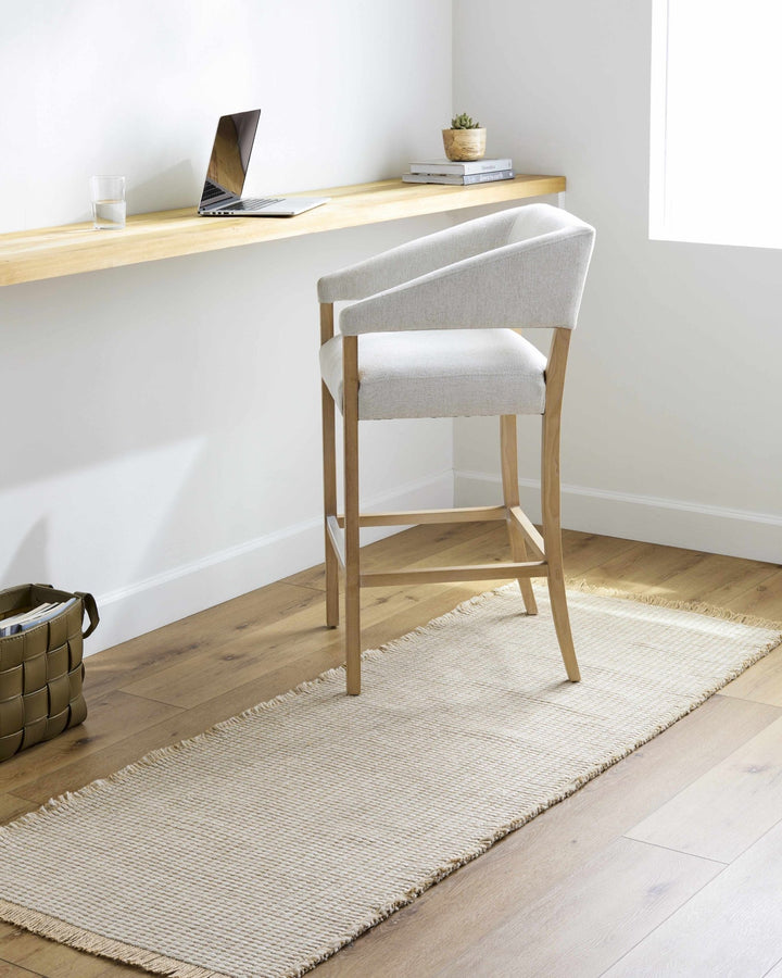 Ivory and Beige Modern Geometrical Texture Multi Size Jute Area Rug - The Rug Decor