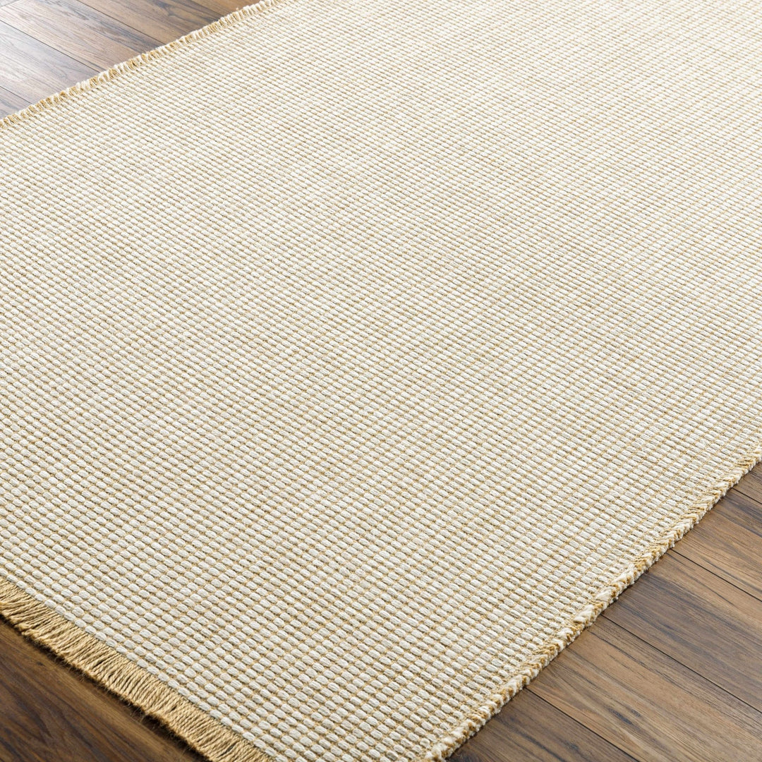 Ivory and Beige Modern Geometrical Texture Multi Size Jute Area Rug - The Rug Decor